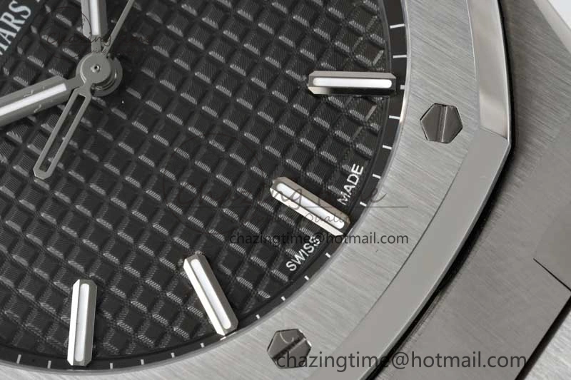 GoodFit Royal Oak 41mm 15500 SS APSF 1:1 Best Edition Gray Textured Dial on SS Bracelet A4302 Super Clone 4747
