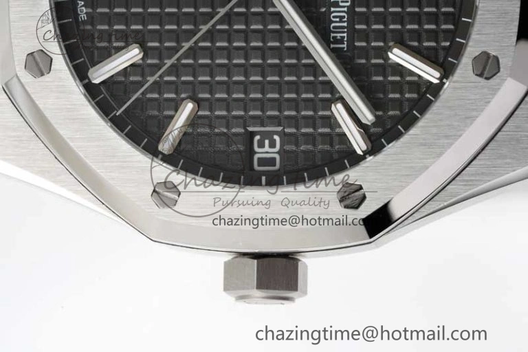 GoodFit Royal Oak 41mm 15500 SS APSF 1:1 Best Edition Gray Textured Dial on SS Bracelet A4302 Super Clone 4747
