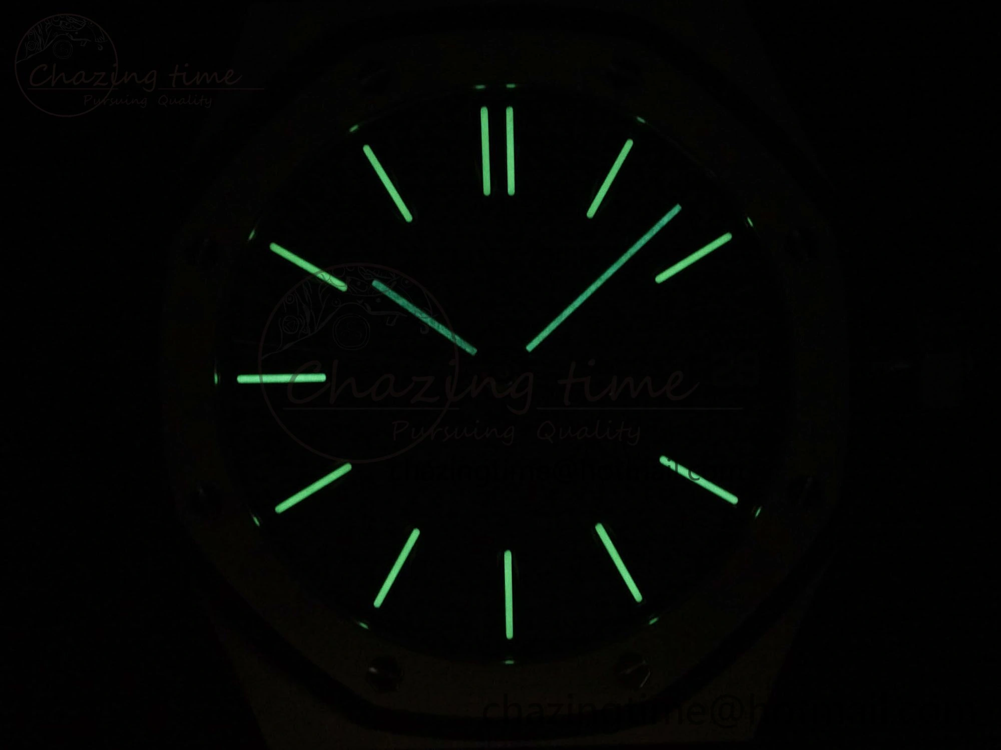 TimelessDesign Royal Oak 41mm 15500 SS APSF 1:1 Best Edition Green Textured Dial on SS Bracelet SA4302 Super Clone 4418