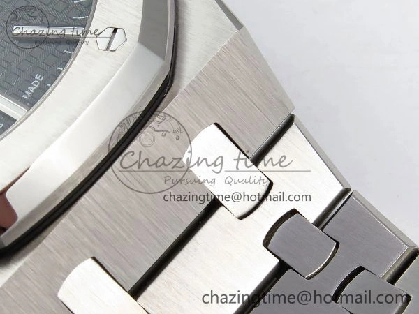 TimelessDesign Royal Oak 41mm 15500 SS APSF 1:1 Best Edition Green Textured Dial on SS Bracelet SA4302 Super Clone 4418