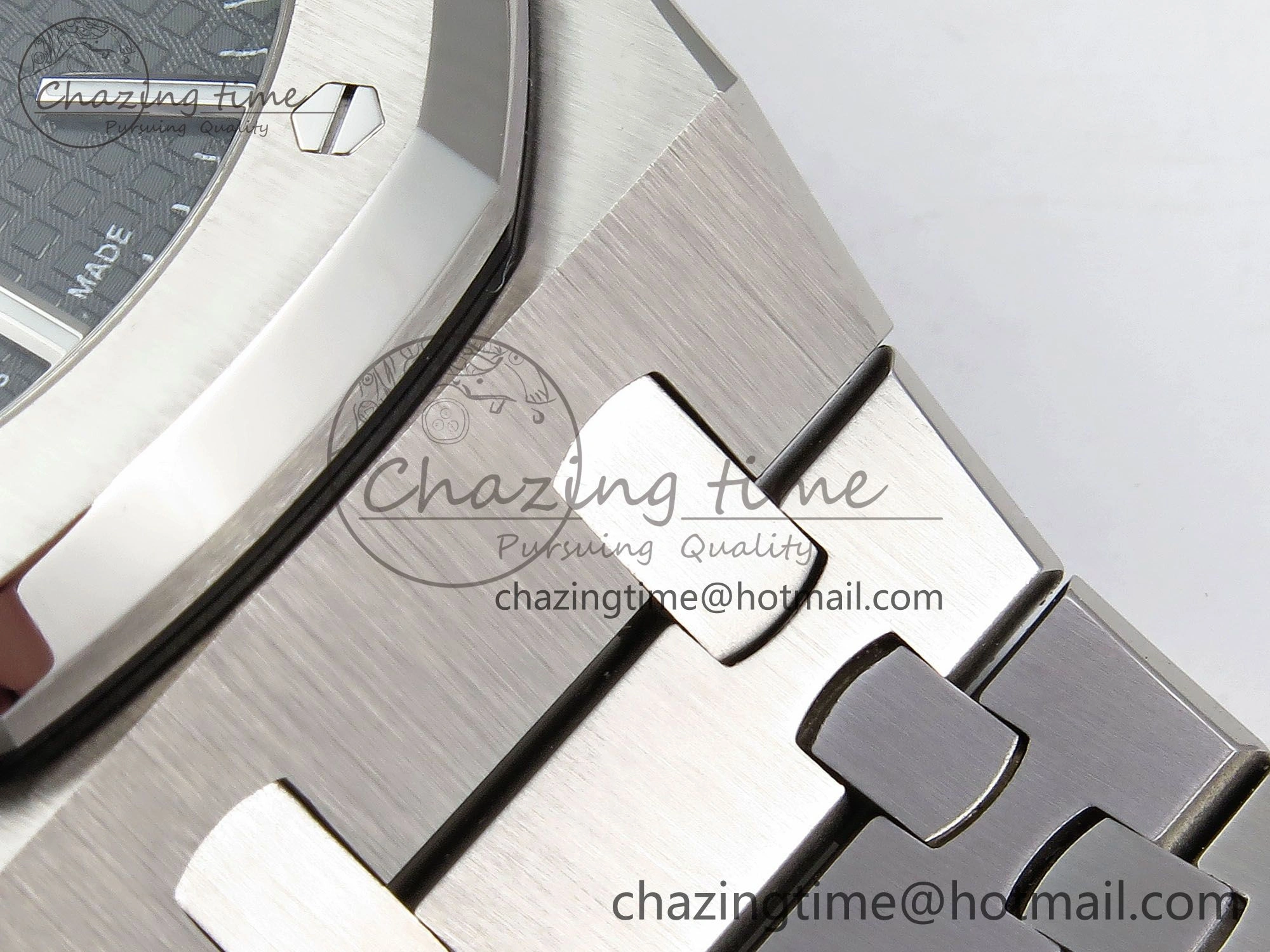 TimelessDesign Royal Oak 41mm 15500 SS APSF 1:1 Best Edition Green Textured Dial on SS Bracelet SA4302 Super Clone 4418