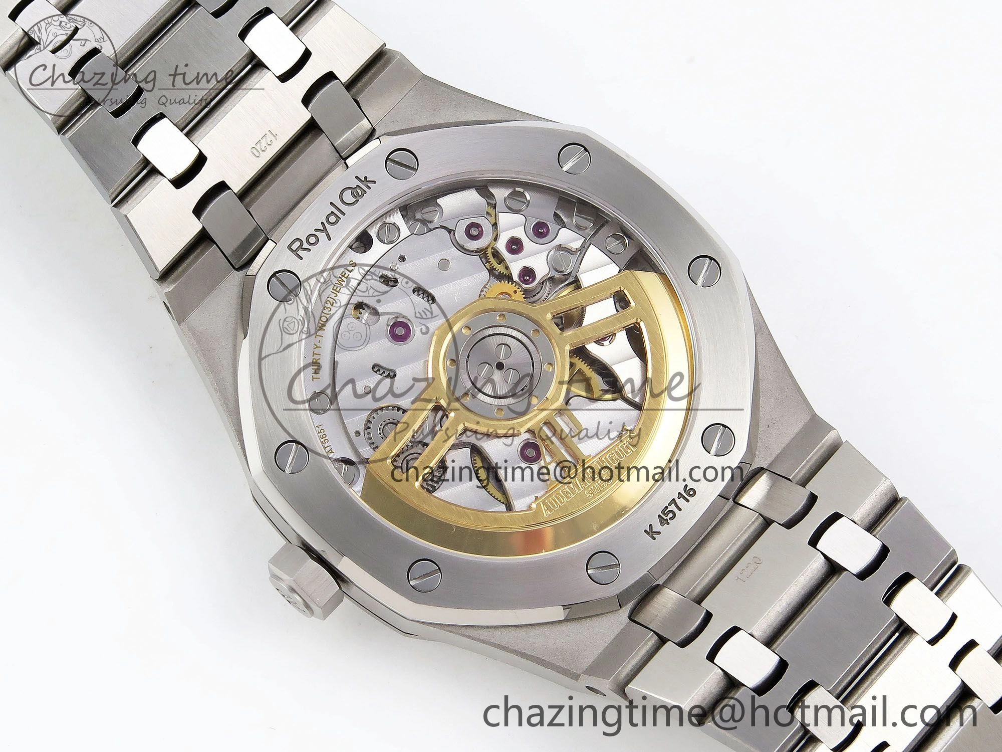 TimelessDesign Royal Oak 41mm 15500 SS APSF 1:1 Best Edition Green Textured Dial on SS Bracelet SA4302 Super Clone 4418