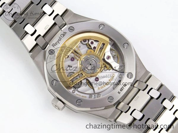 TimelessDesign Royal Oak 41mm 15500 SS APSF 1:1 Best Edition Green Textured Dial on SS Bracelet SA4302 Super Clone 4418