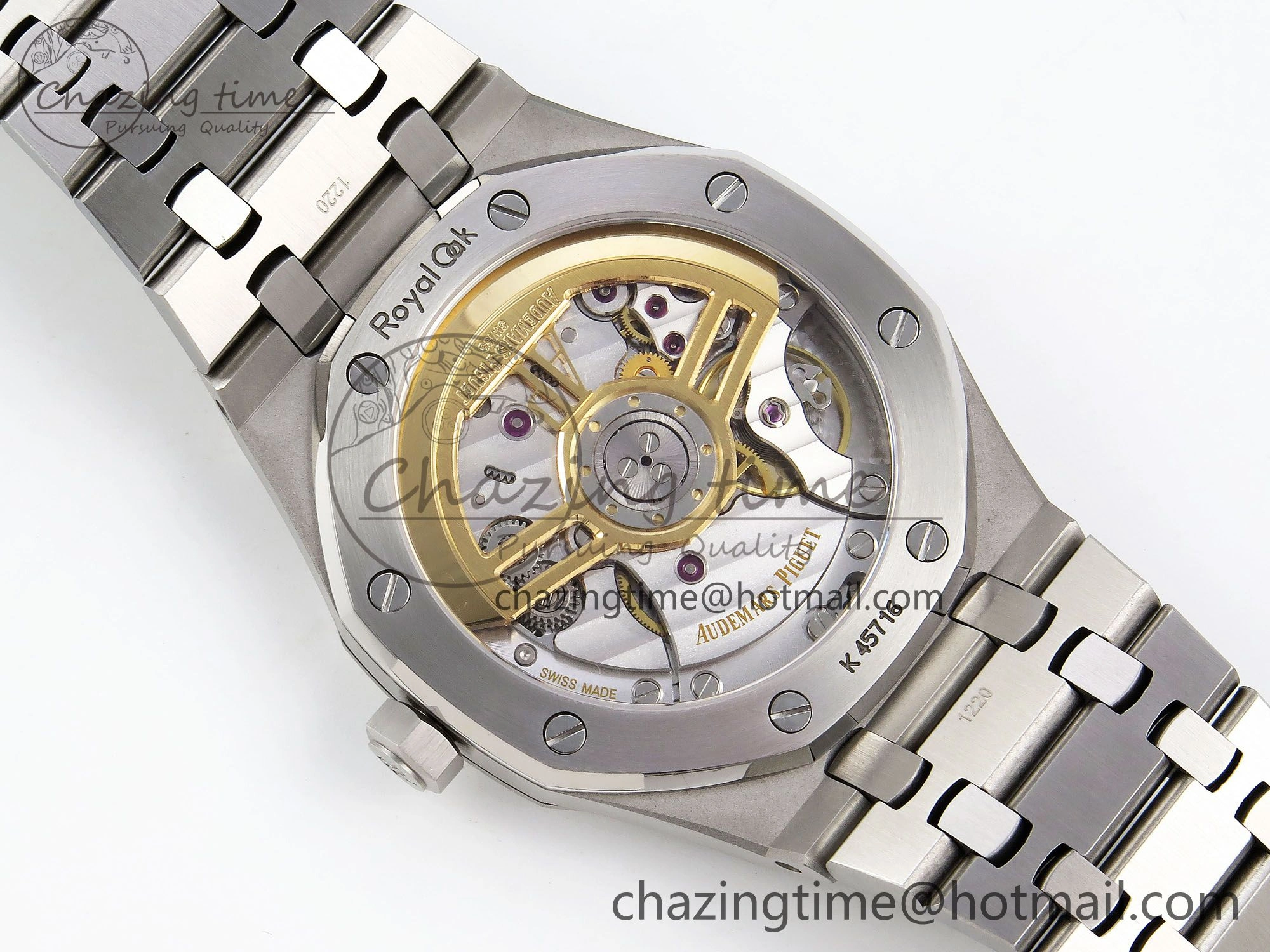 TimelessDesign Royal Oak 41mm 15500 SS APSF 1:1 Best Edition Green Textured Dial on SS Bracelet SA4302 Super Clone 4418