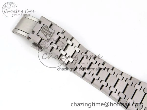 TimelessDesign Royal Oak 41mm 15500 SS APSF 1:1 Best Edition Green Textured Dial on SS Bracelet SA4302 Super Clone 4418