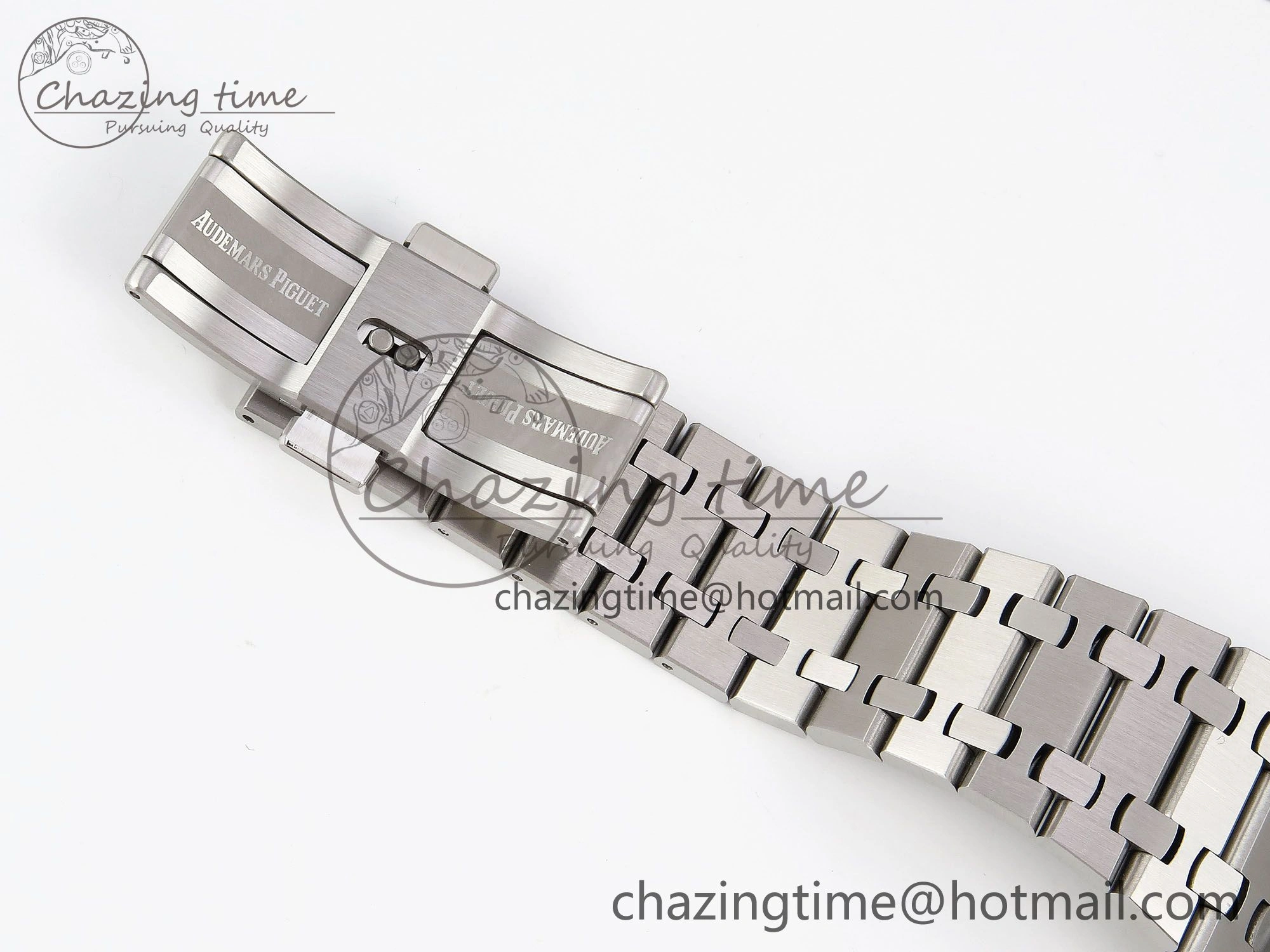 TimelessDesign Royal Oak 41mm 15500 SS APSF 1:1 Best Edition Green Textured Dial on SS Bracelet SA4302 Super Clone 4418