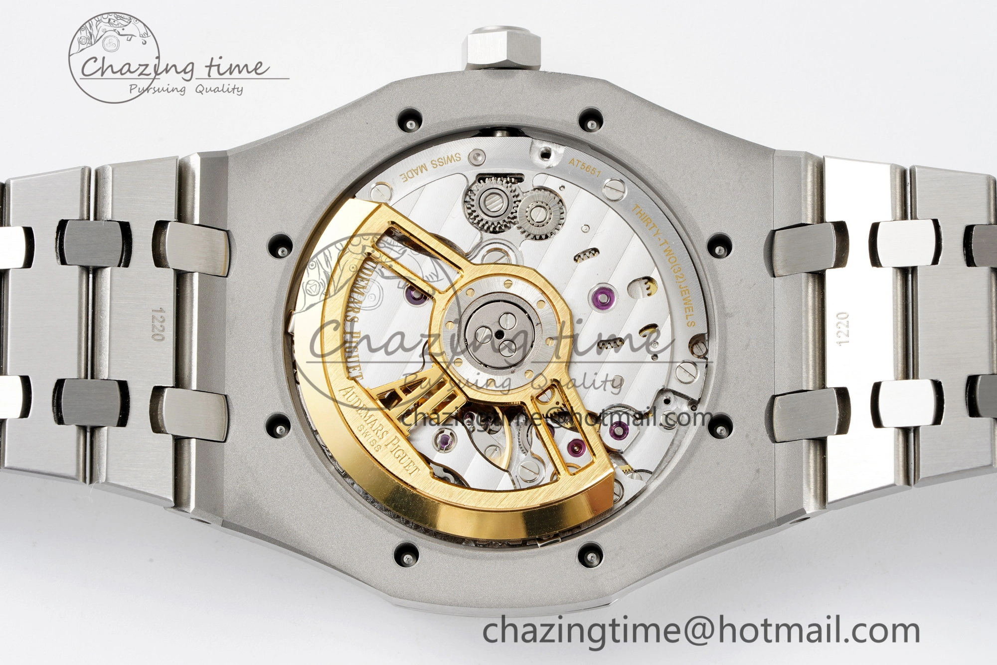 Breathable Royal Oak 41mm 15500 SS APSF 1:1 Best Edition White Textured Dial on SS Bracelet A4302 Super Clone 4735