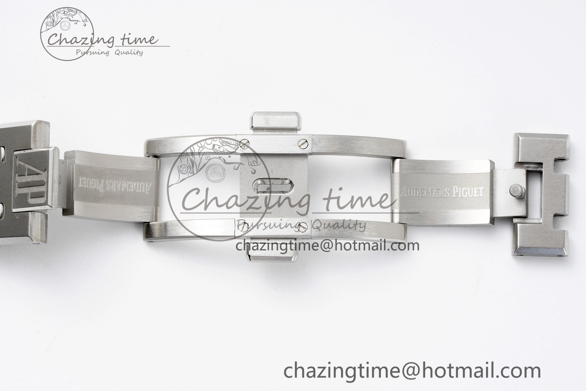 Breathable Royal Oak 41mm 15500 SS APSF 1:1 Best Edition White Textured Dial on SS Bracelet A4302 Super Clone 4735