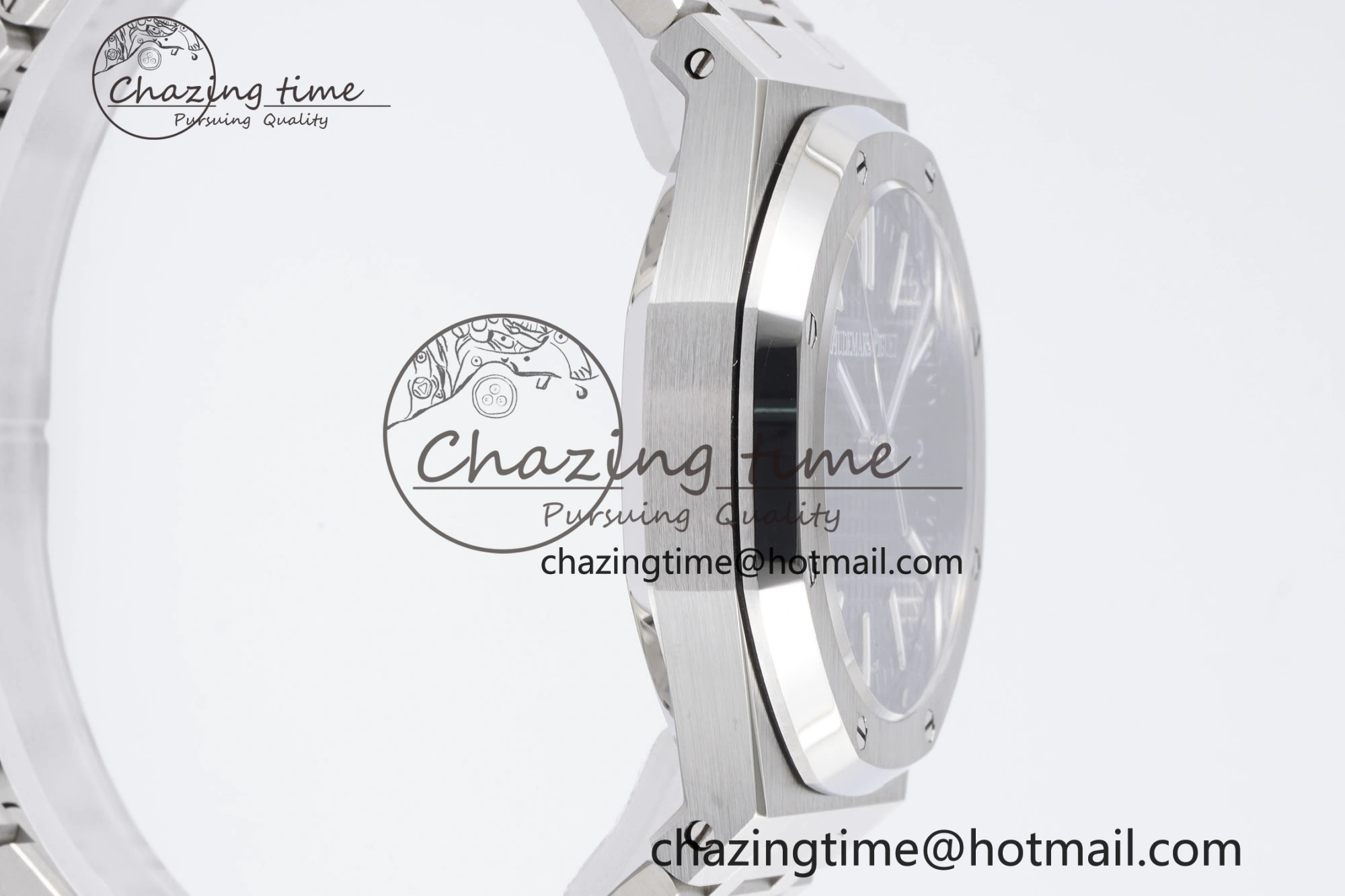 Royal Oak 41mm 15500 SS BF 1:1 Best Edition Black Textured Dial on SS Bracelet A Premium 4607