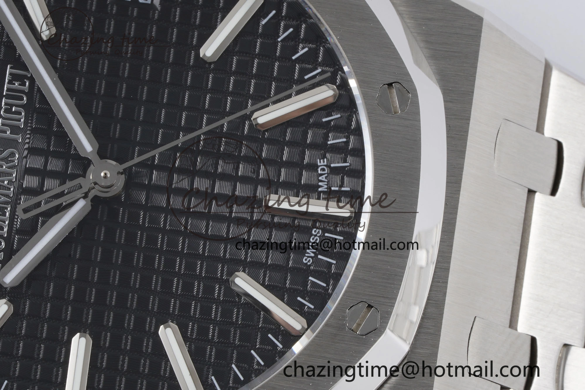 Royal Oak 41mm 15500 SS BF 1:1 Best Edition Black Textured Dial on SS Bracelet A Premium 4607