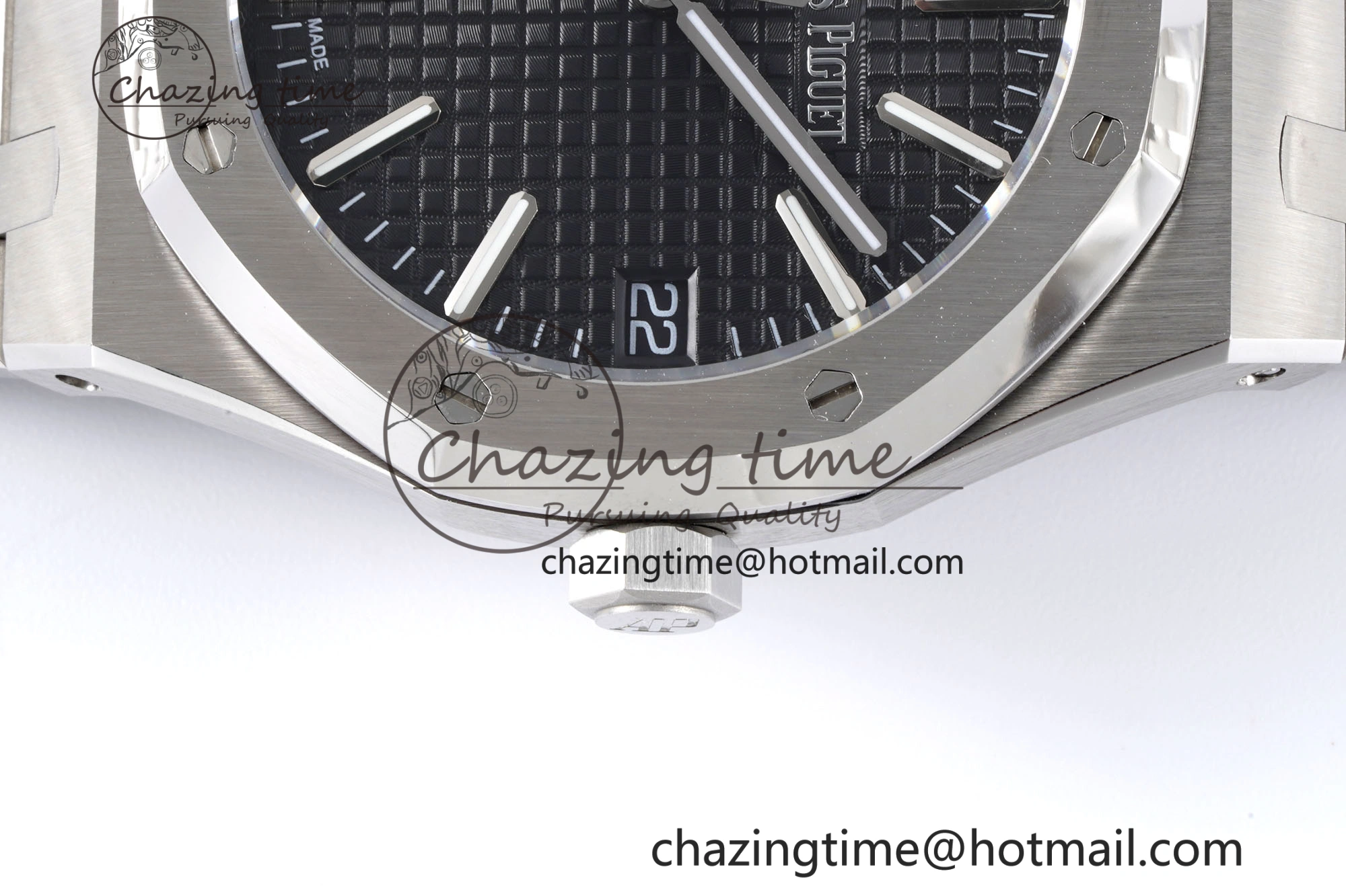 Royal Oak 41mm 15500 SS BF 1:1 Best Edition Black Textured Dial on SS Bracelet A Premium 4607