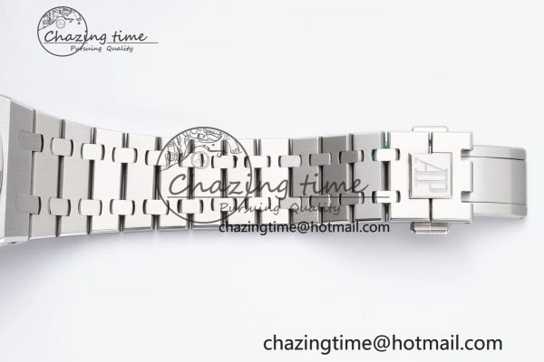 ZeroBulk Royal Oak 41mm 15500 SS BF 1:1 Best Edition Blue Textured Dial on SS Bracelet A 4602