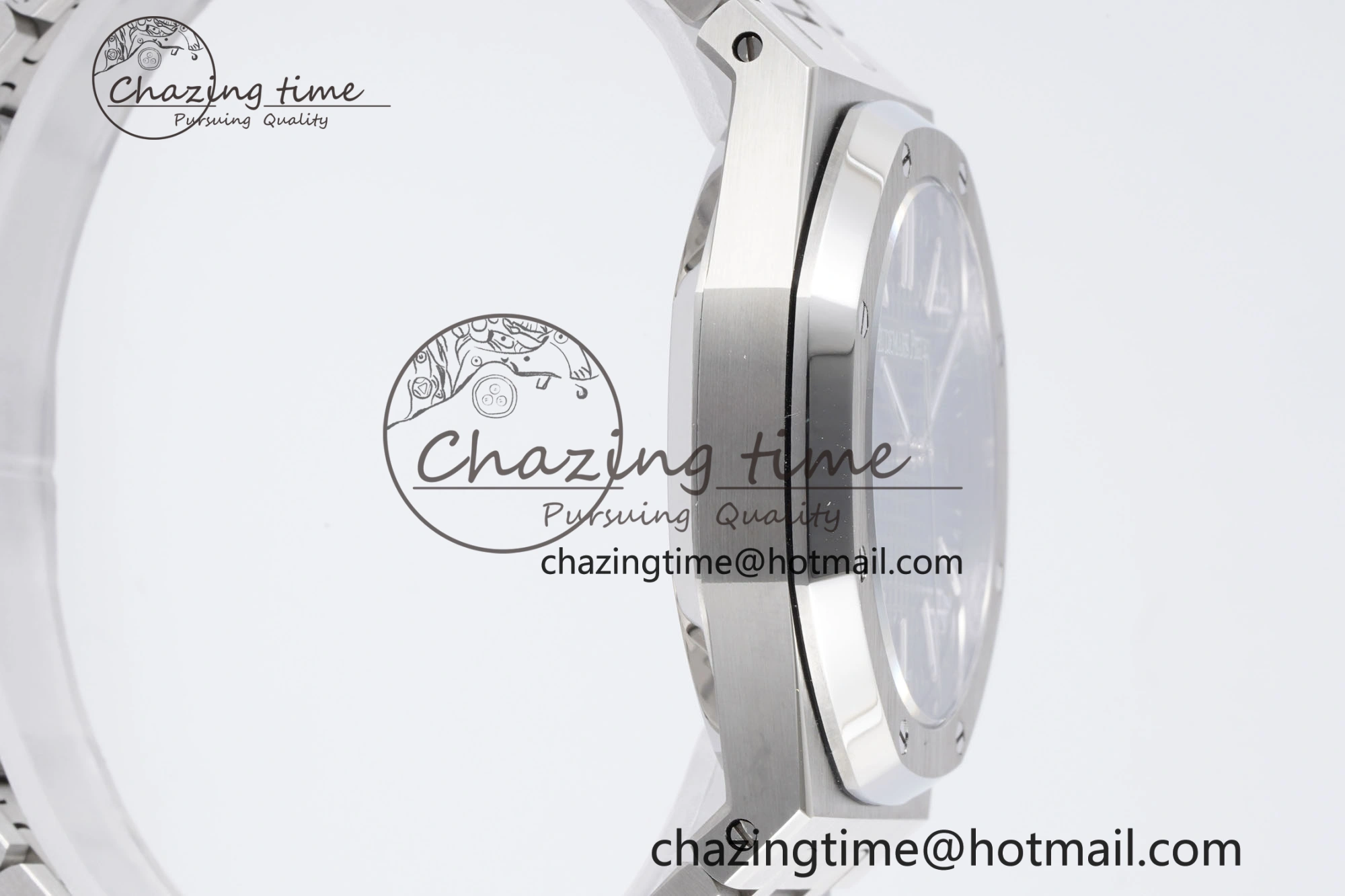 ZeroBulk Royal Oak 41mm 15500 SS BF 1:1 Best Edition Blue Textured Dial on SS Bracelet A 4602