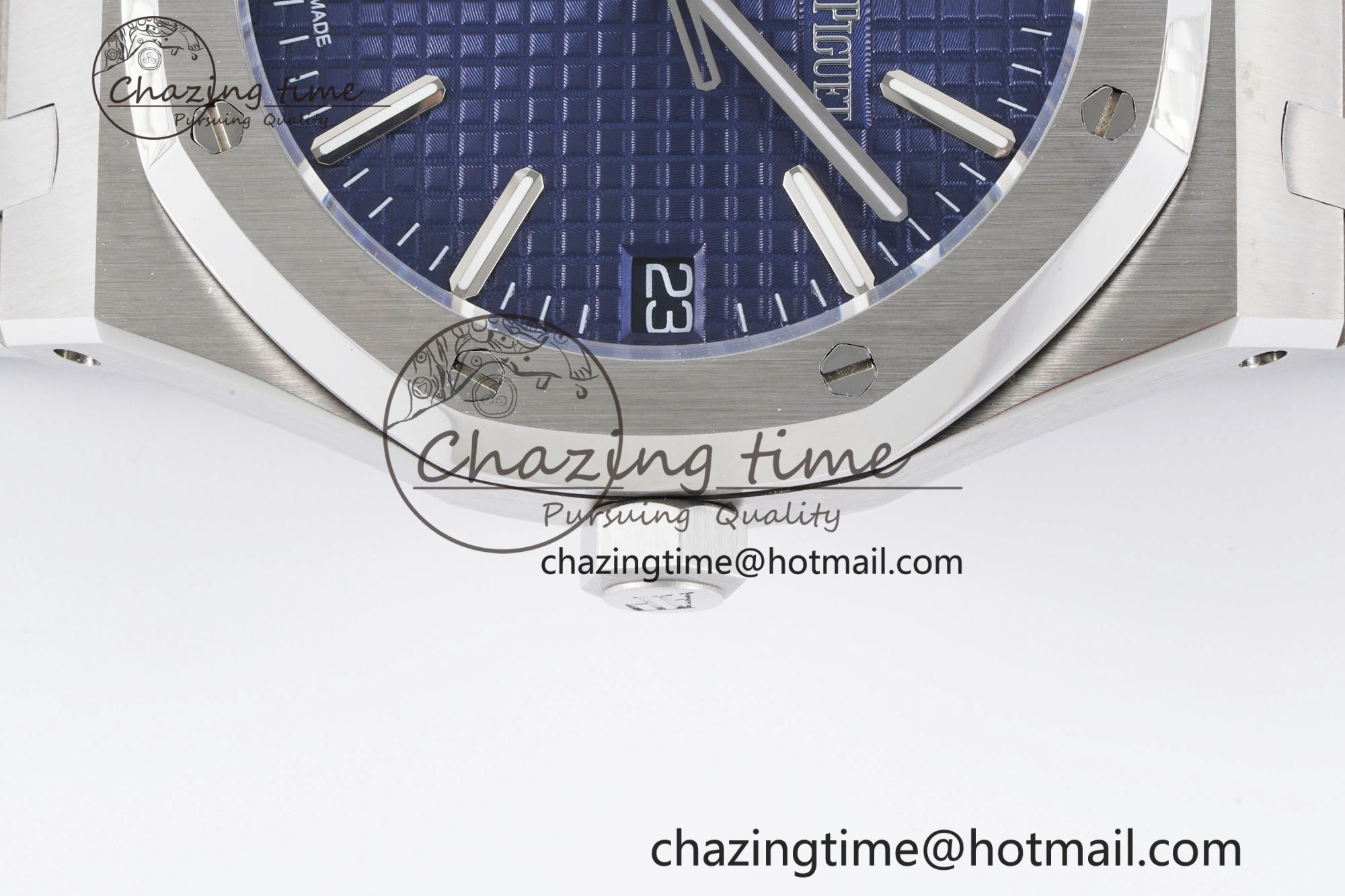 ZeroBulk Royal Oak 41mm 15500 SS BF 1:1 Best Edition Blue Textured Dial on SS Bracelet A 4602