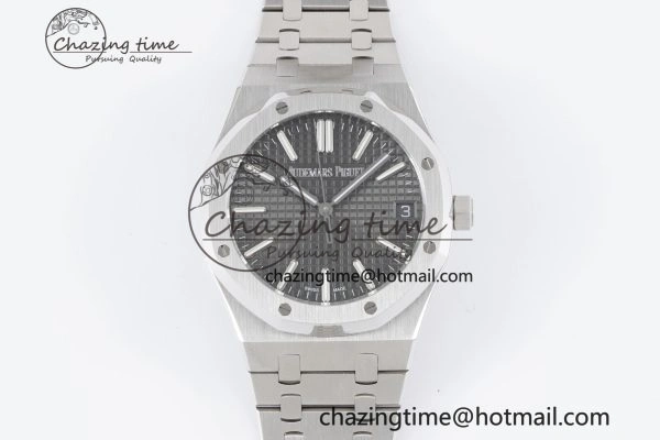Neat Royal Oak 41mm 15500 SS BF 1:1 Best Edition Gray Textured Dial on SS Bracelet A 4603