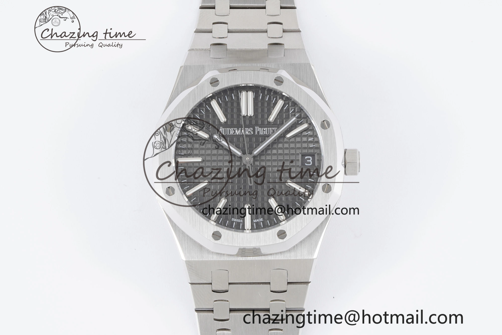 Neat Royal Oak 41mm 15500 SS BF 1:1 Best Edition Gray Textured Dial on SS Bracelet A 4603