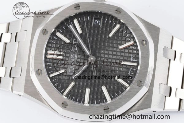 Neat Royal Oak 41mm 15500 SS BF 1:1 Best Edition Gray Textured Dial on SS Bracelet A 4603