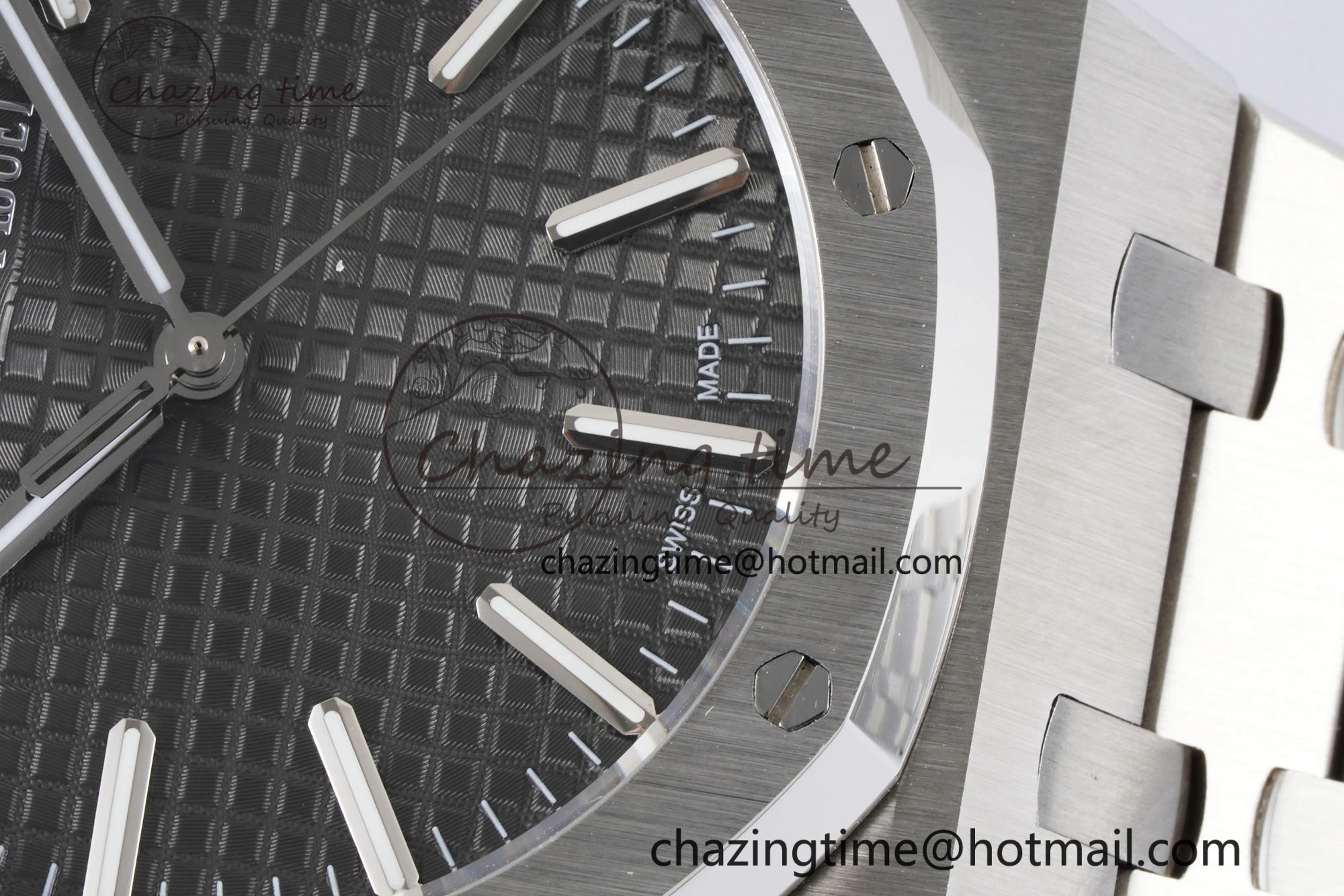 Neat Royal Oak 41mm 15500 SS BF 1:1 Best Edition Gray Textured Dial on SS Bracelet A 4603