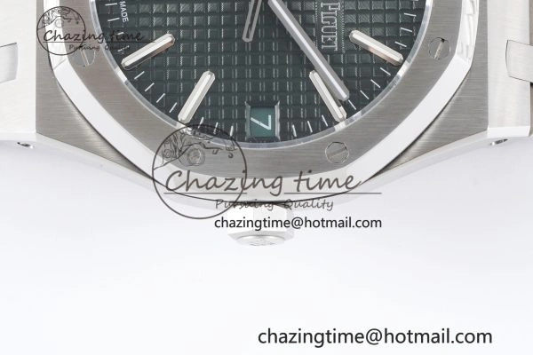 Royal Oak 41mm 15500 SS BF 1:1 Best Edition Green Textured Dial on SS Bracelet A Affordable 4604