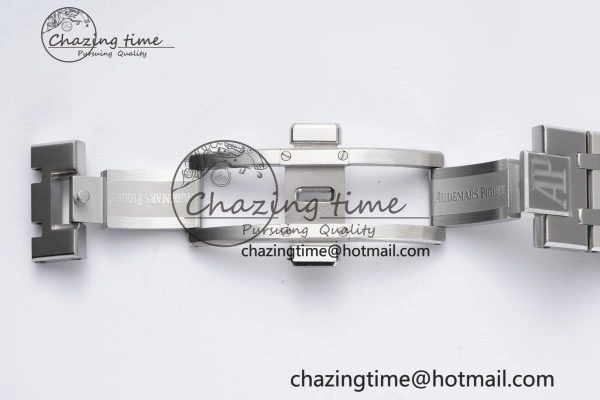 Resilient Royal Oak 41mm 15500 SS BF 1:1 Best Edition White Textured Dial on SS Bracelet A 4605