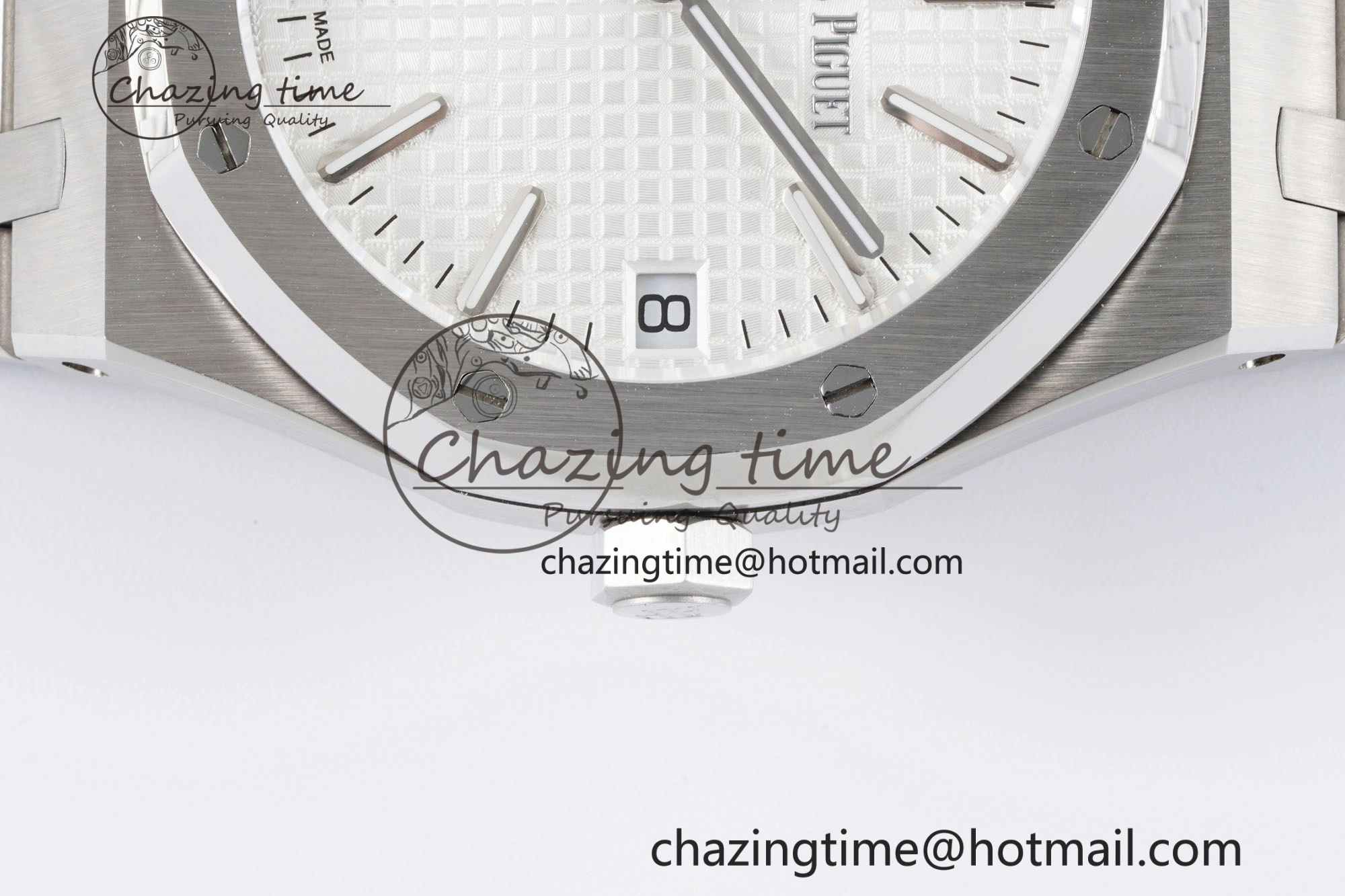 Resilient Royal Oak 41mm 15500 SS BF 1:1 Best Edition White Textured Dial on SS Bracelet A 4605