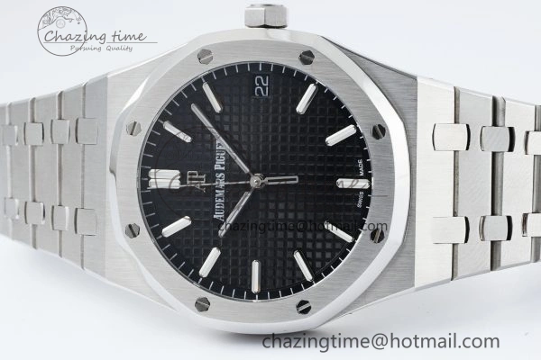 Popular Royal Oak 41mm 15500 SS IPF 1:1 Best Edition Black Textured Dial on SS Bracelet SA4302 Super Clone 4688