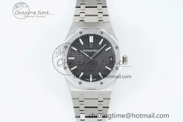 Popular Royal Oak 41mm 15500 SS IPF 1:1 Best Edition Black Textured Dial on SS Bracelet SA4302 Super Clone 4688