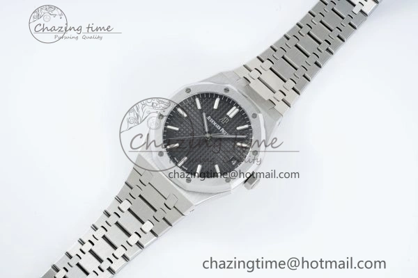 Popular Royal Oak 41mm 15500 SS IPF 1:1 Best Edition Black Textured Dial on SS Bracelet SA4302 Super Clone 4688