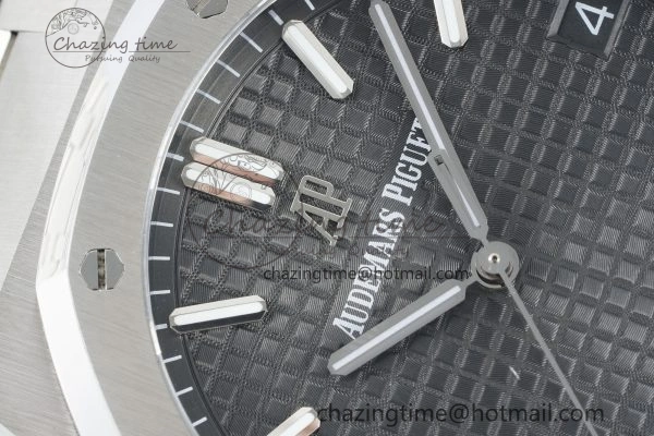 Popular Royal Oak 41mm 15500 SS IPF 1:1 Best Edition Black Textured Dial on SS Bracelet SA4302 Super Clone 4688