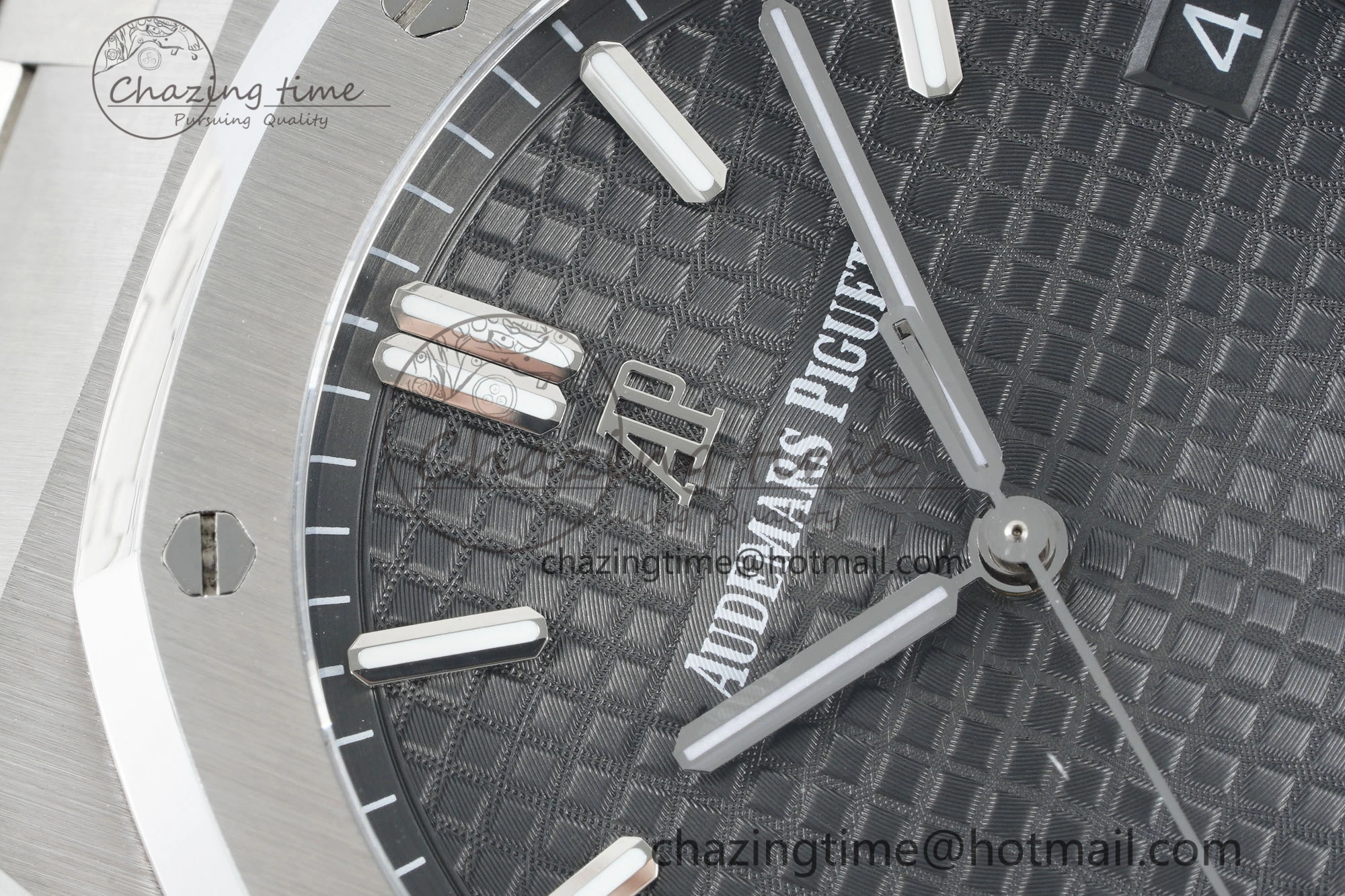 Popular Royal Oak 41mm 15500 SS IPF 1:1 Best Edition Black Textured Dial on SS Bracelet SA4302 Super Clone 4688