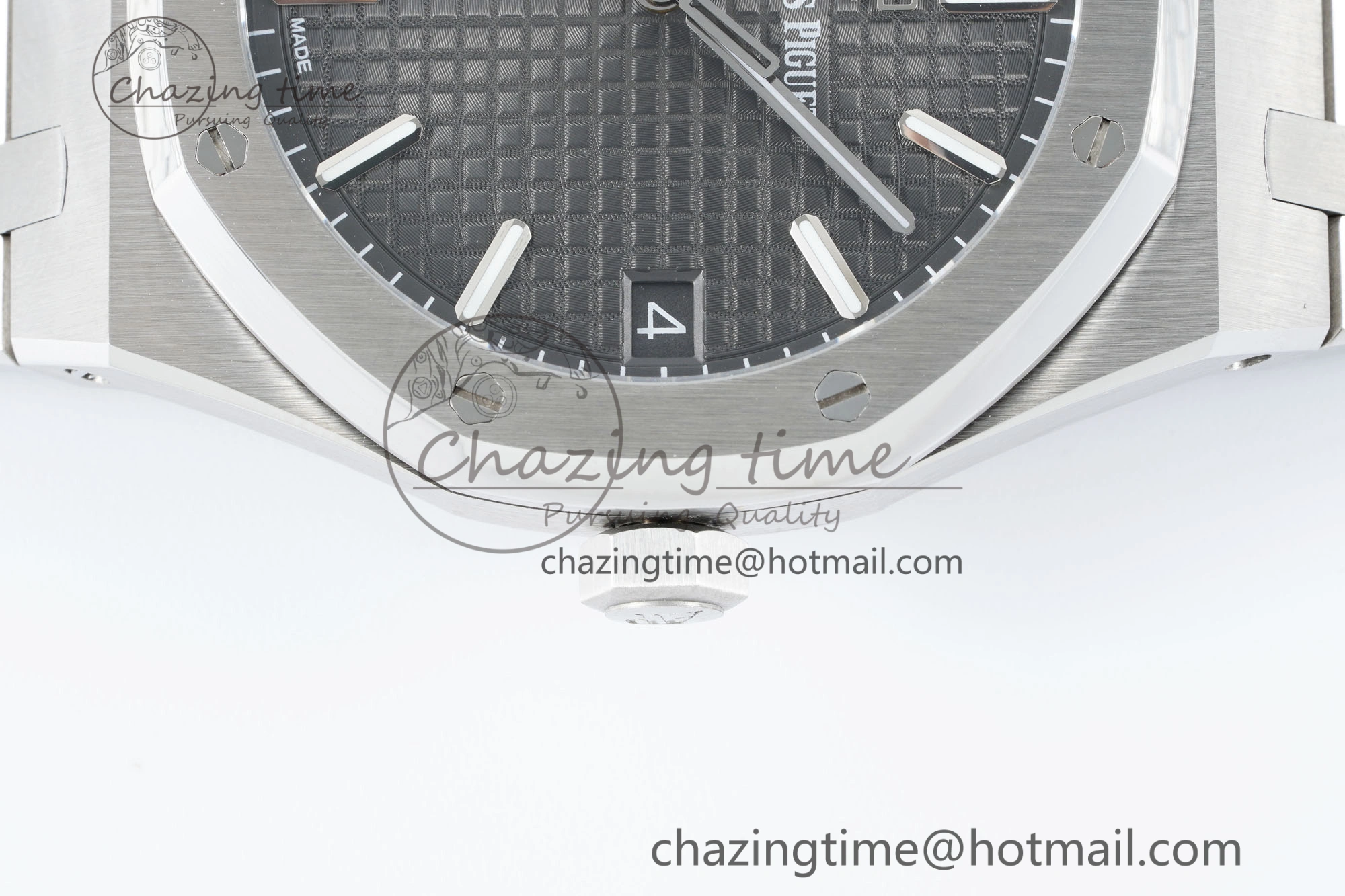 Popular Royal Oak 41mm 15500 SS IPF 1:1 Best Edition Black Textured Dial on SS Bracelet SA4302 Super Clone 4688