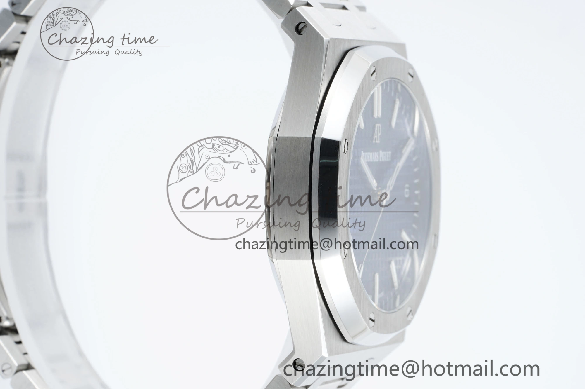 Royal Oak 41mm 15500 SS IPF 1:1 Best Edition Blue Textured Dial on SS Bracelet SA4302 Super Clone Unisex 4689