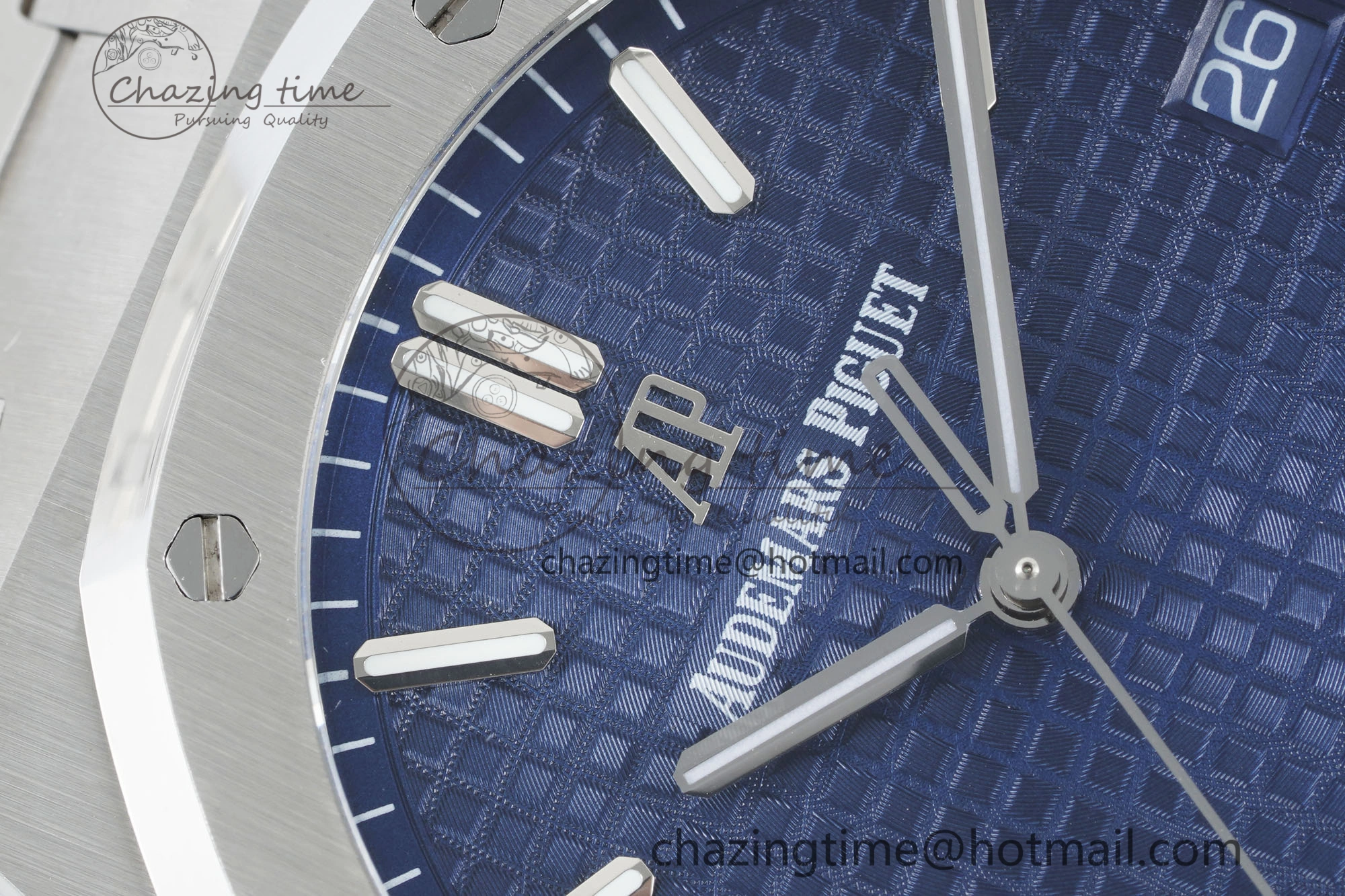 Royal Oak 41mm 15500 SS IPF 1:1 Best Edition Blue Textured Dial on SS Bracelet SA4302 Super Clone Unisex 4689