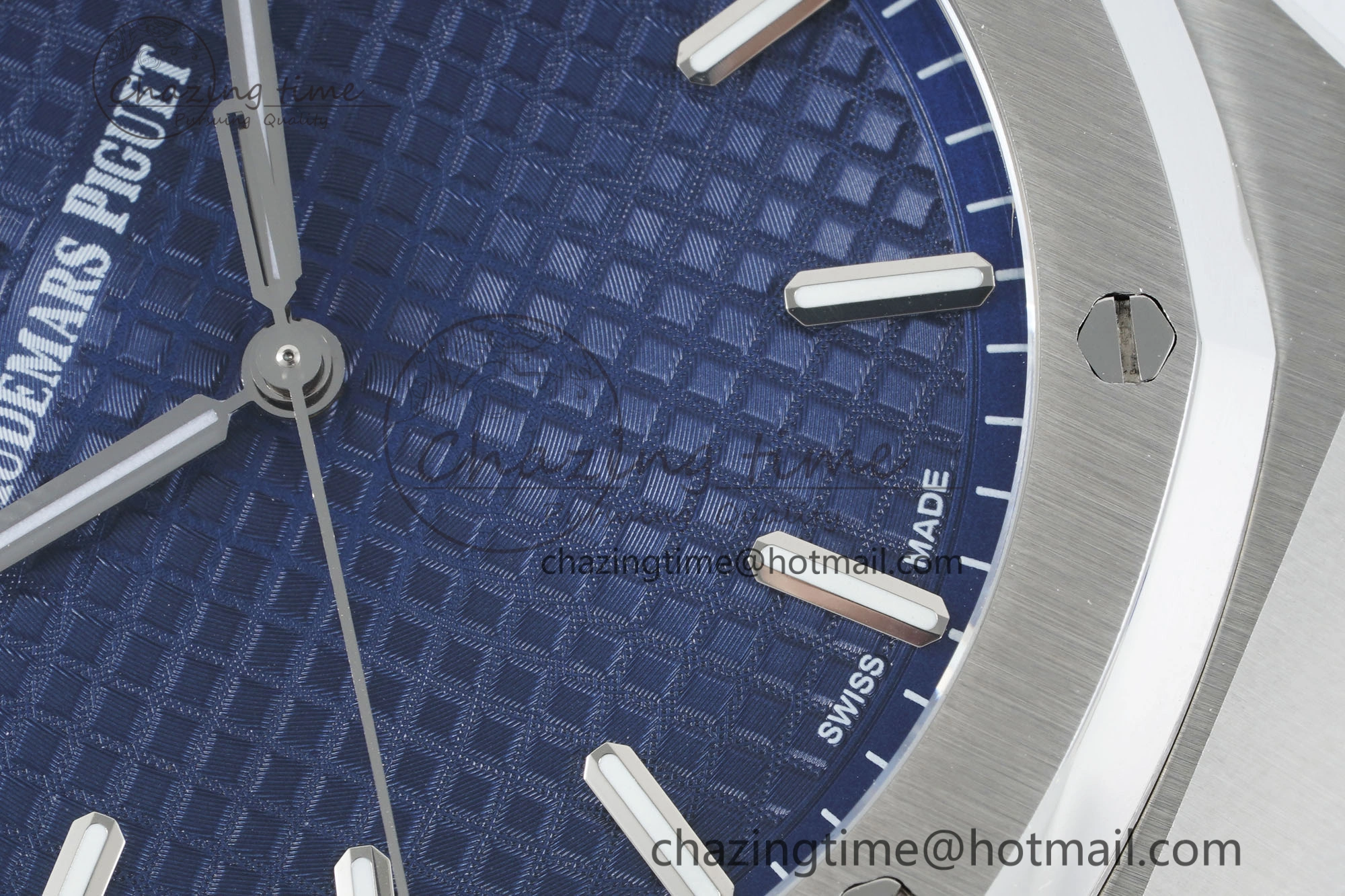 Royal Oak 41mm 15500 SS IPF 1:1 Best Edition Blue Textured Dial on SS Bracelet SA4302 Super Clone Unisex 4689