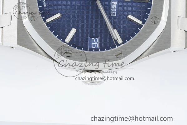 Royal Oak 41mm 15500 SS IPF 1:1 Best Edition Blue Textured Dial on SS Bracelet SA4302 Super Clone Unisex 4689