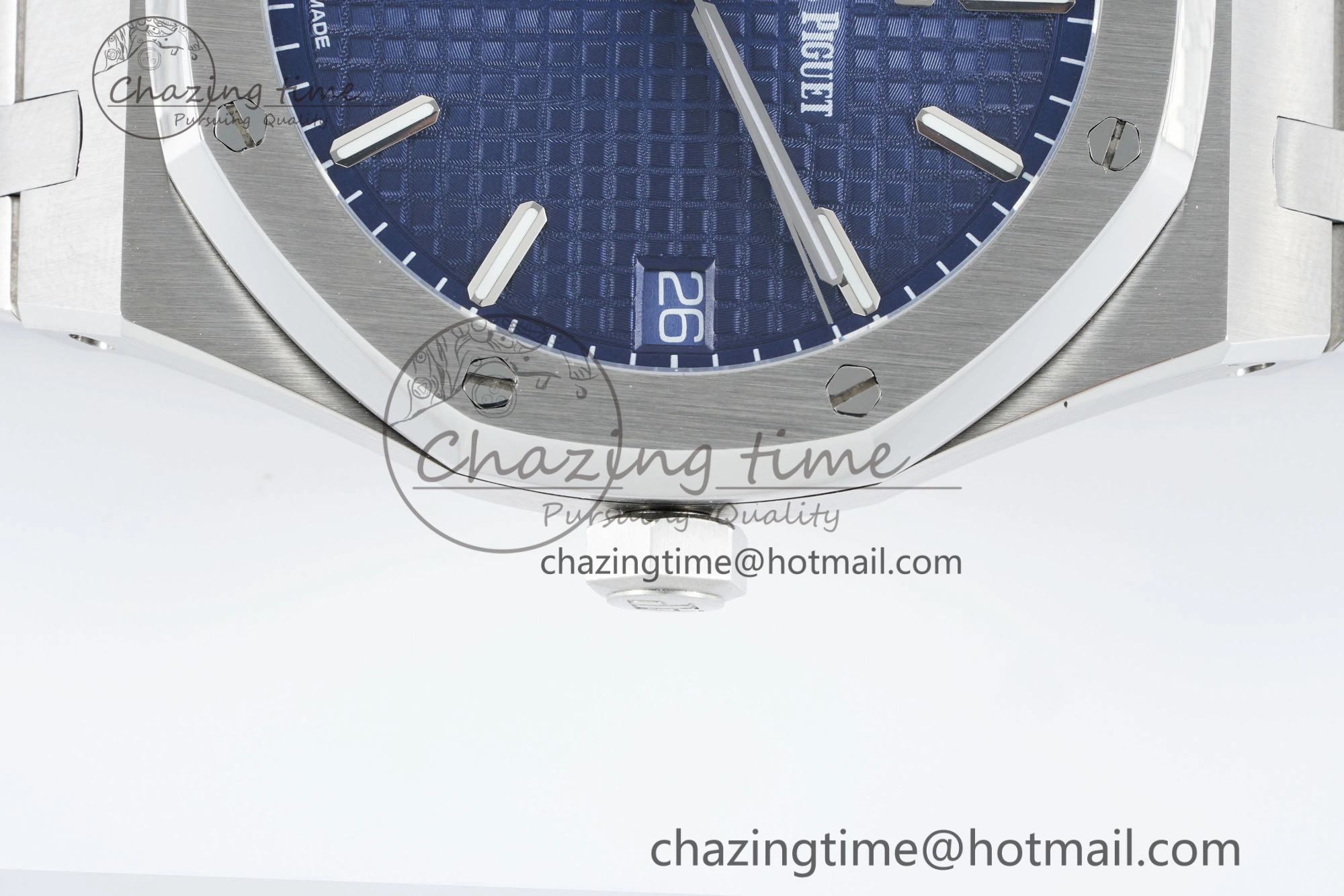 Royal Oak 41mm 15500 SS IPF 1:1 Best Edition Blue Textured Dial on SS Bracelet SA4302 Super Clone Unisex 4689