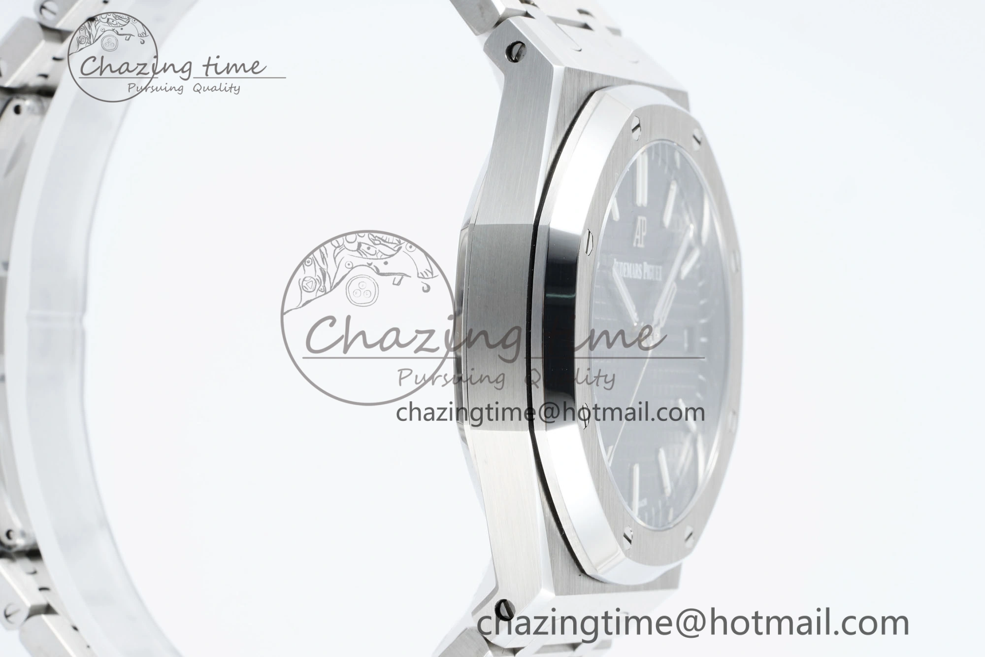 Royal Oak 41mm 15500 SS IPF 1:1 Best Edition Gray Textured Dial on SS Bracelet SA4302 Super Clone GoodFit 4690