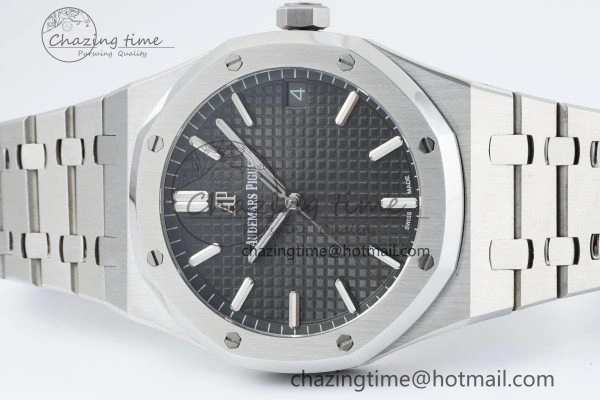 Royal Oak 41mm 15500 SS IPF 1:1 Best Edition Gray Textured Dial on SS Bracelet SA4302 Super Clone GoodFit 4690