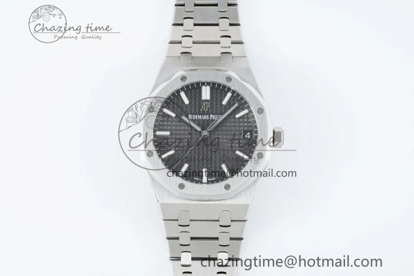 Royal Oak 41mm 15500 SS IPF 1:1 Best Edition Gray Textured Dial on SS Bracelet SA4302 Super Clone GoodFit 4690