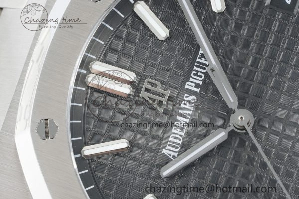 Royal Oak 41mm 15500 SS IPF 1:1 Best Edition Gray Textured Dial on SS Bracelet SA4302 Super Clone GoodFit 4690