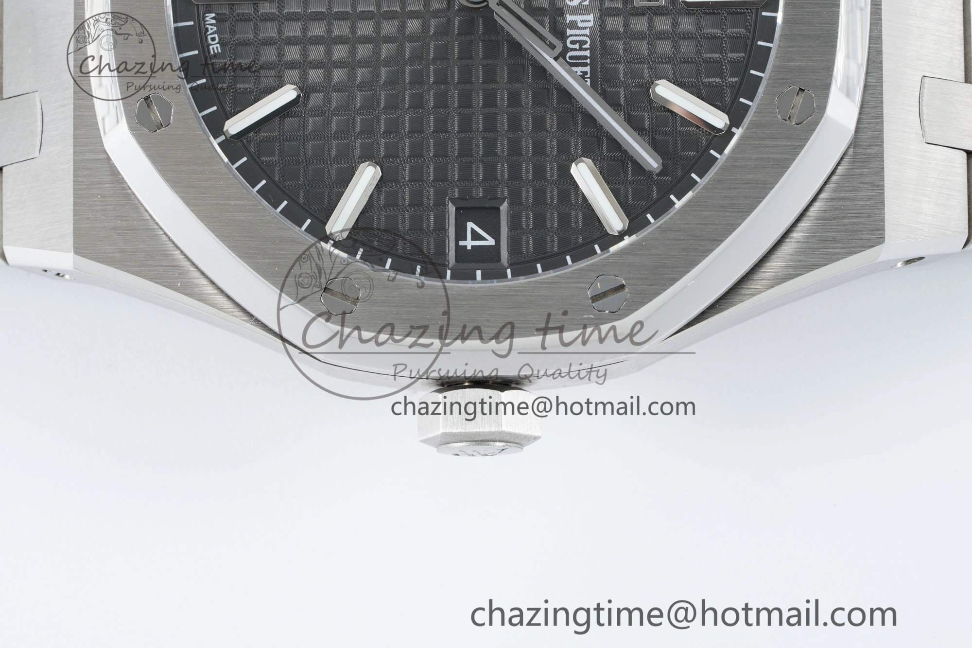 Royal Oak 41mm 15500 SS IPF 1:1 Best Edition Gray Textured Dial on SS Bracelet SA4302 Super Clone GoodFit 4690