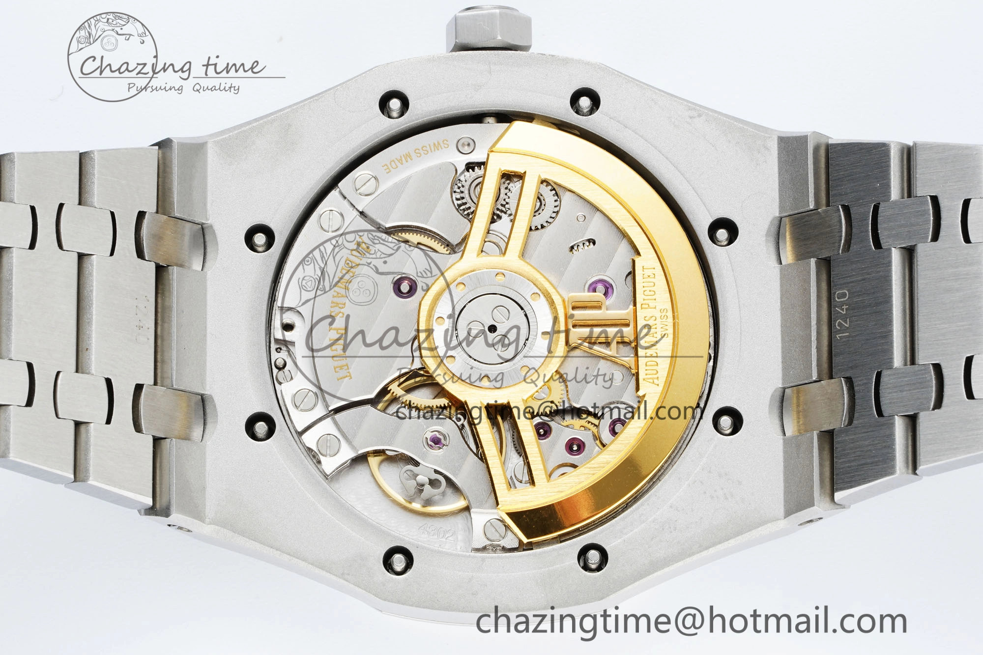 Royal Oak 41mm 15500 SS IPF 1:1 Best Edition Gray Textured Dial on SS Bracelet SA4302 Super Clone GoodFit 4690