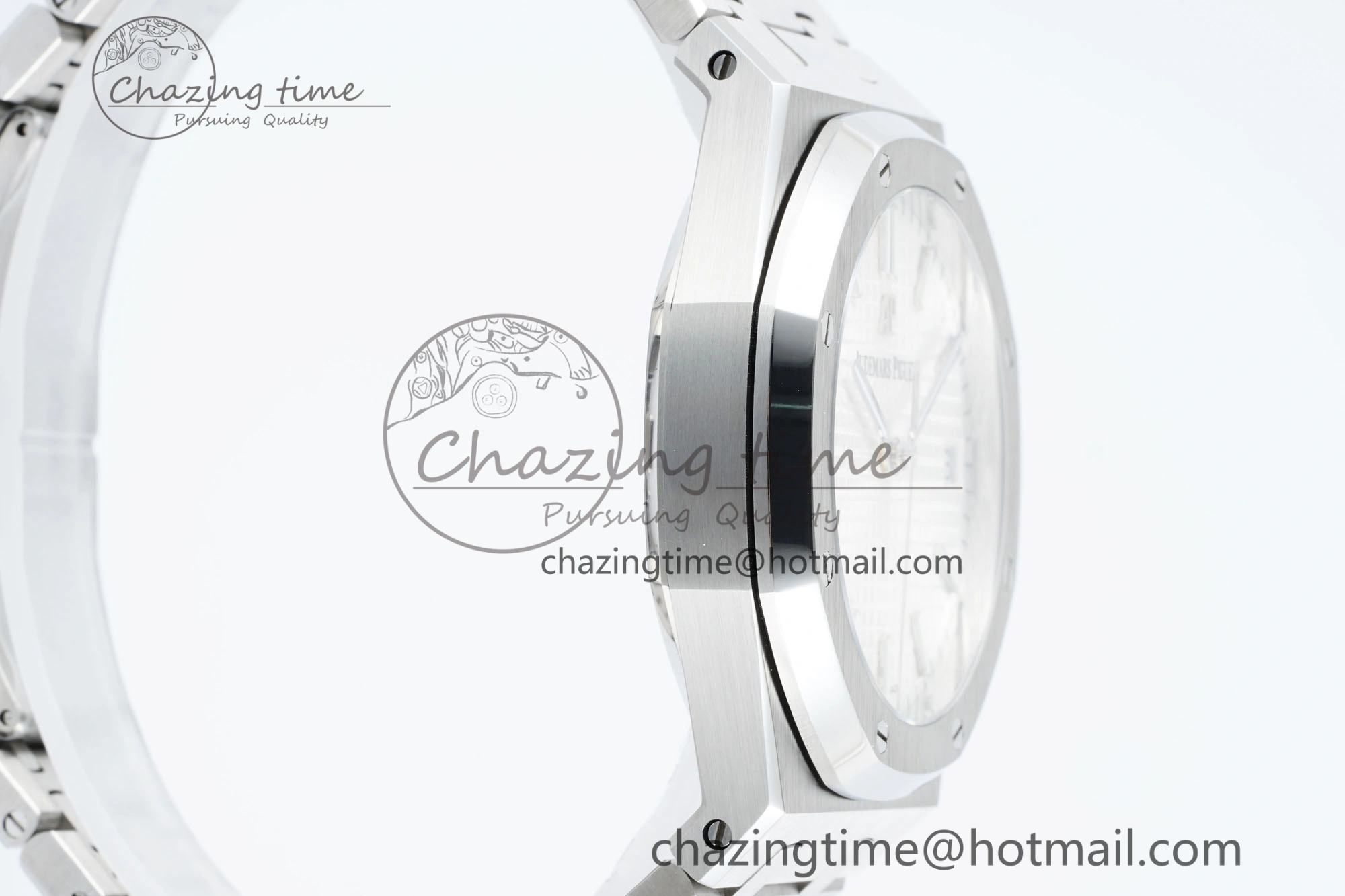 Royal Oak 41mm 15500 SS IPF 1:1 Best Edition White Textured Dial on SS Bracelet SA4302 Super Clone Colorful 4691