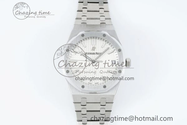 Royal Oak 41mm 15500 SS IPF 1:1 Best Edition White Textured Dial on SS Bracelet SA4302 Super Clone Colorful 4691