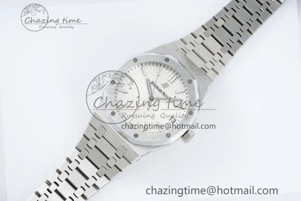 Royal Oak 41mm 15500 SS IPF 1:1 Best Edition White Textured Dial on SS Bracelet SA4302 Super Clone Colorful 4691
