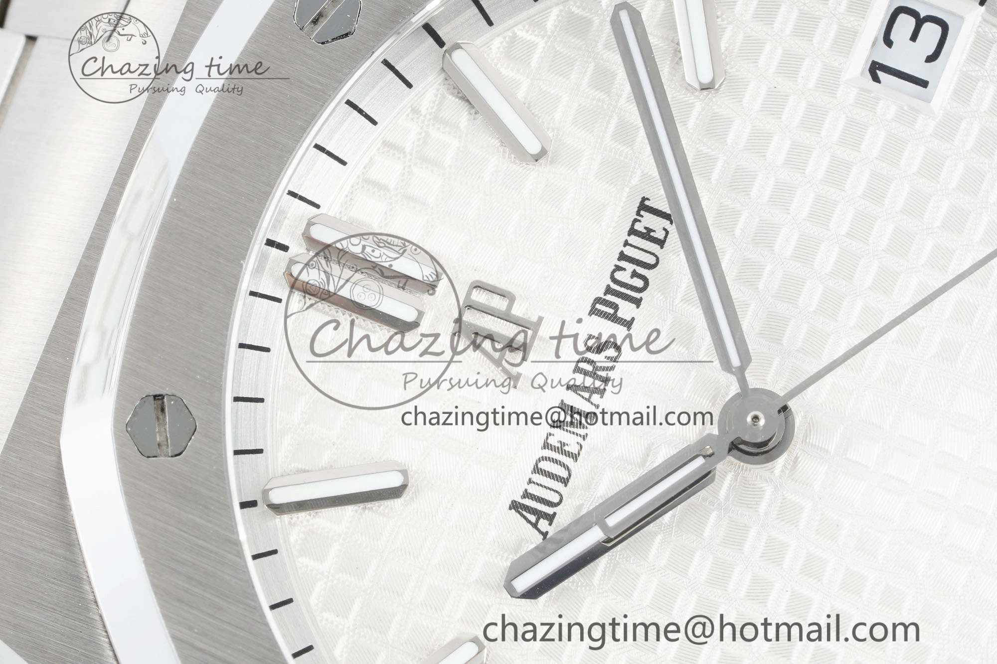 Royal Oak 41mm 15500 SS IPF 1:1 Best Edition White Textured Dial on SS Bracelet SA4302 Super Clone Colorful 4691