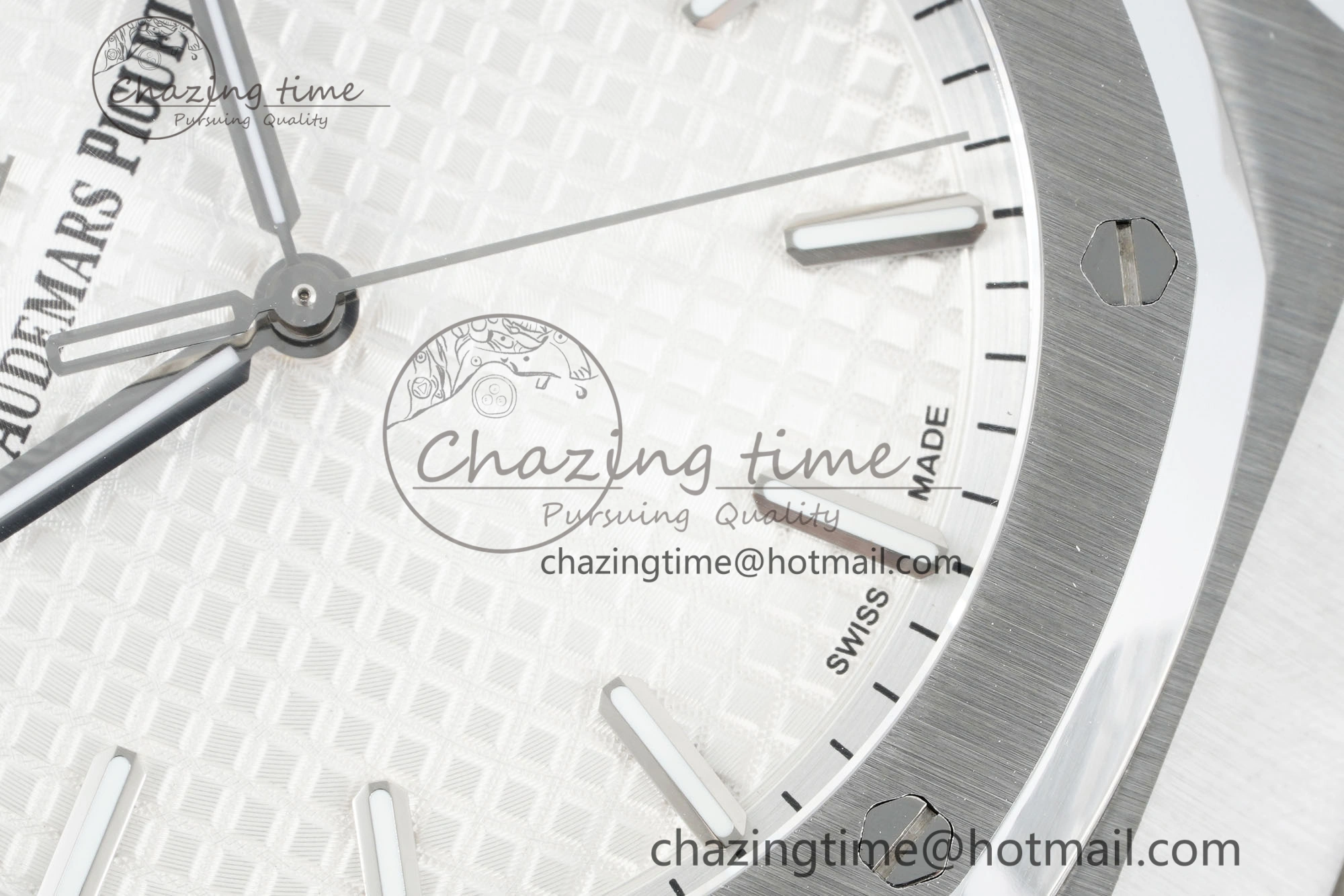 Royal Oak 41mm 15500 SS IPF 1:1 Best Edition White Textured Dial on SS Bracelet SA4302 Super Clone Colorful 4691