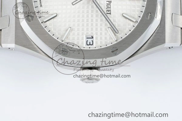 Royal Oak 41mm 15500 SS IPF 1:1 Best Edition White Textured Dial on SS Bracelet SA4302 Super Clone Colorful 4691