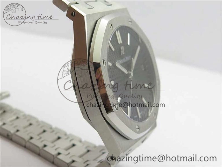 EyeCatching Royal Oak 41mm 15500 SS OMF Best Edition Black Textured Dial on SS Bracelet A 4856