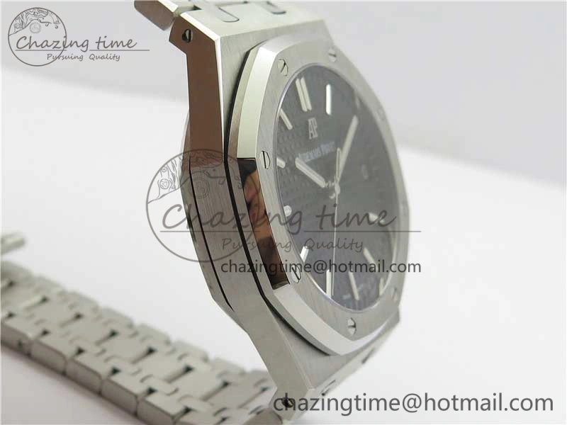 EyeCatching Royal Oak 41mm 15500 SS OMF Best Edition Black Textured Dial on SS Bracelet A 4856